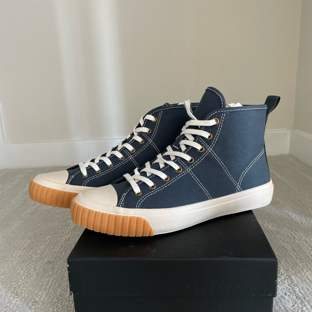 J.Crew classic high-top sneakers, NWT, size 7.5 Color: MIDNIGHT IVORY